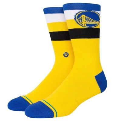 Stance Golden State Warriors Stripe Crew Socks Men Sz L (9-13) - Image 1 of 4