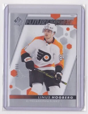 2022-23 UD SP AUTHENTIC FUTURE WATCH INSERT 45/999 LINUS HOGBERG #185 FLYERS - Image 1 of 2