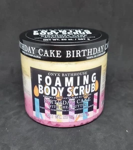 ONYX BATHHOUSE 'Exfoliante Corporal Espumoso' en 'Pastel de Cumpleaños' - 20 OZ - NUEVO Y SELLADO - Imagen 1 de 5