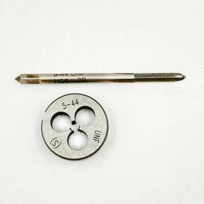 5-44 Tap And Die, UNC Machine Thread Tap And Round Thread Die Right Hand HSS - Image 1 of 4