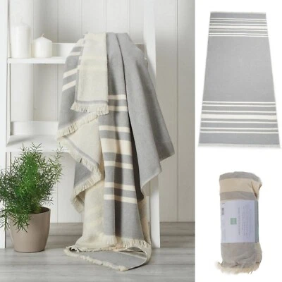 2x Frottier 80 x 180cm Handtücher 100% Baumwolle 380gsm Duschtuch Saunatuch Grau - Bild 1 von 2