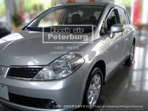 for NISSAN TIIDA 4D 5D 2006-2012 IN-CHANNEL WIND DEFLECTOR 4PCS - Picture 1 of 7