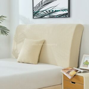 Stretch Bed Headboard Slipcover Headside Cover Dustproof Protector Solid Color