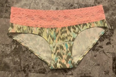 BRAGAS HIPHUGGER NUEVAS SIN ETIQUETAS VICTORIA'S SECRET XS AQUA MELOCOTÓN IKAT ENCAJE VINTAGE RARAS Foto 1 de 3