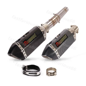 Slip-On For Honda NC750X NC700 Exhaust Set Mid Link Pipe 51mm Muffler Silencers - Picture 1 of 13