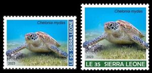 SIERRA LEONE 2023 SET 2V - TURTLE TURTLES TORTUE TORTUES - MNH