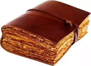 Vintage Genuine Leather Journal Deckle Edge Paper Handmade Brown Leather Journal - Picture 1 of 5