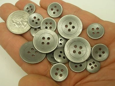 New Silver/Nickel Metal Buttons sizes 7/8, 5/8,1/2 inch Jacket, Blazer #SA   - Image 1 of 4