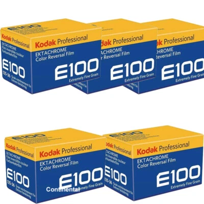 5 Rolls Kodak Pro Ektachrome E100 36 Exp Color Transparency 35mm Film   - Image 1 of 2
