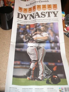 October 2014 SF Chronicle Front Page "Dynasty" Giants World Series Championship - Picture 1 of 1