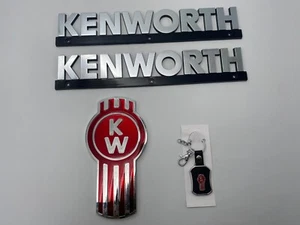 Fits Kenworth Hood Emblem Badge Logo Set - Picture 1 of 9