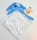 New Vitamins Baby Gray Blue Puppy Security Blanket Minky Dots Lovey P78