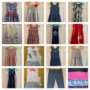 Girls Size 7 Summer Clothes Lot 17 Pieces(9 dresses, 1 Skirt, 1 Top, 5 Capri…) - Picture 1 of 21