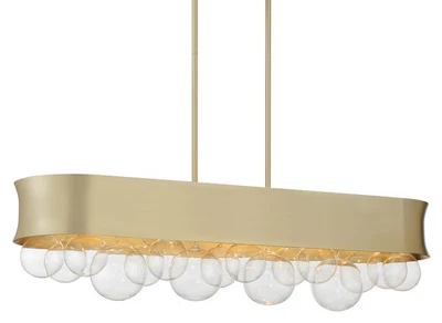 Minka Lavery 5196 Verdi Cuadrado 6 Luces 39"W Lineal Abstracto - Dorado Suave/Dorado Foto 1 de 4