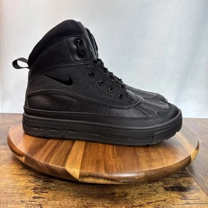 Nike ACG Woodside 2 Boots Youth Sz 6.5 Women’s Sz 8 Triple Black Hi Top - Picture 1 of 7