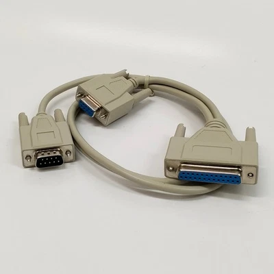 1m Universal Modem Cable DB9 Male to DB25 Female / DB9 Female - Image 1 of 4