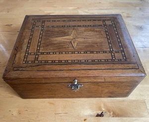 Antike Holzdose Intarsien - Bild 1 von 10