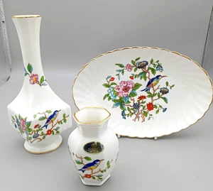 Aynsley Pembroke Trinket Tray, Square Bud Vase and Small Vase - Picture 1 of 4