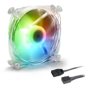Sharkoon Shark Disc PWM RGB Lüfter 120x120x25 mm transparent - Photo 1/5