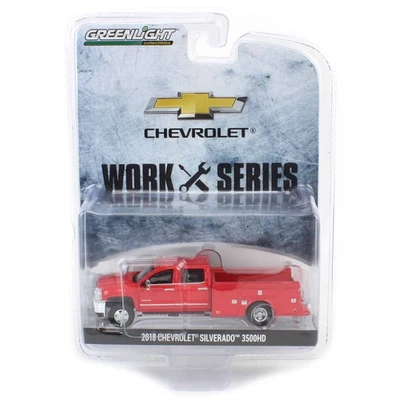 1/64 2018 Silverado 3500HD, Rosso Servizio Camion By GreenLight 51199-A - Immagine 1 di 3