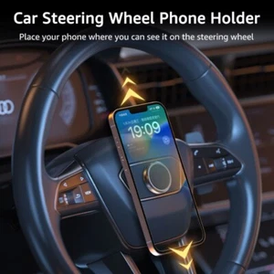 Mobile Cell Phone Car Steering Wheel Phone Holder Strong Magnetic Stand  Car - Photo 1 sur 7