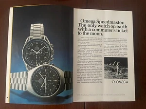 1971 Omega Speedmaster moon watch NASA astronaut photo vtg print ad - Picture 1 of 1