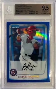 2011 Bryce Harper Bowman Chrom blau Refraktor RC-BGS 9,5 Edelstein neuwertig... #246/250 - Bild 1 von 2