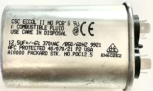 12.5UF 370VAC, 12.5Mf 370VAC, Nº12009, POC12.5, CONDENSADOR DE FUNCIONAMIENTO MOTOR PACKARD - Imagen 1 de 5