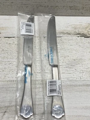 Juego de 2 cuchillos de cena con punta de catedral festoneada de acero inoxidable Villeroy & Boch Medina Foto 1 de 4