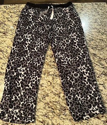 Pantalones para dormir FADED GLORY para mujer talla grande 12/14 estampado de guepardo pijamas salón Foto 1 de 4