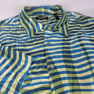 Brandini Men's 100% Pure Silk Hawaiian Floral Short Sleeve Shirt Size XL Bright - Bild 1 von 6