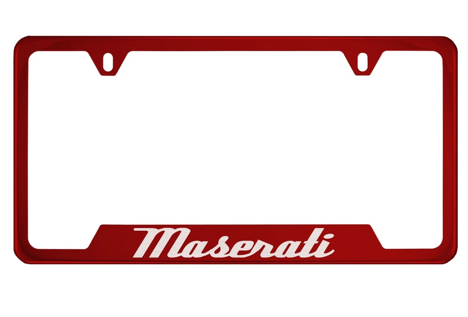 Red License Plate Frame for Maserati - Image 1 of 1