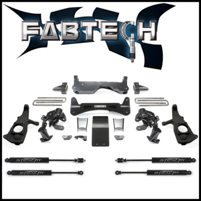 Kit de elevación Fabtech 6" RTS con amortiguadores sigilosos para Silverado Sierra 2500 HD 2011-2019 Foto 1 de 2