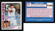 2019 Update Silver Pack 1984 Topps Baseball Chrome Austin Riley Rookie Auto RC