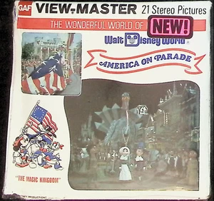 Walt Disney World AMERICA ON PARADE 3d View-Master 3 Reel Packet SEALED - Picture 1 of 2