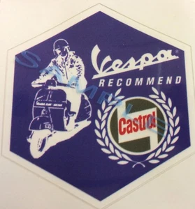 Castrol Vespa Oil Car Vespa Lambretta Scooter Camper Van Decal Sticker - Picture 1 of 1