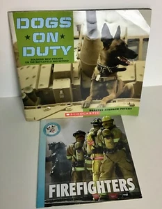 SET OF 2 BOOKS DOG ON DUTY & FIRE FIGHTER - Imagen 1 de 2