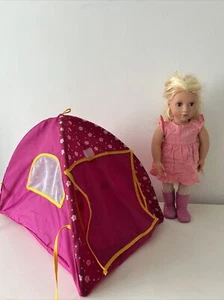 Our Generation Hair Styling Doll Large Plus Camping  Tent Purple - Picture 1 of 5