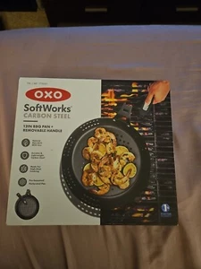 🌟NEW🌟 OXO 12 Inch Pre-Seasoned Carbon steel BBQ PAN Removable Handle Non-Stick - Picture 1 of 4