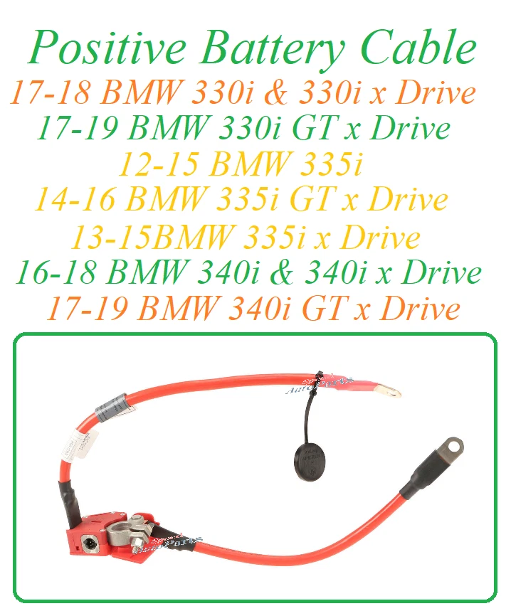 Cable de batería positivo compatible con 17-18 BMW 330i 12-15 335i 16-18 340i GT x Drive 2.0  Foto 1 de 1