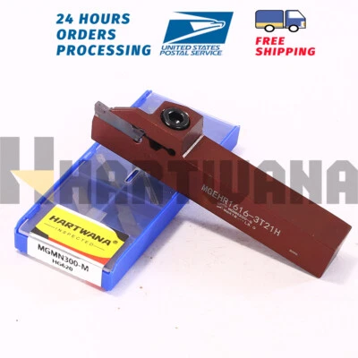 Lathe Grooving Tool Parting Grooving Cut-Off MGMN300-M Carbide Inserts For MGEHR - Image 1 of 4