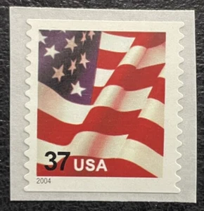 2004 Scott #3632C - 37¢ - FLAG - Coil Single - "2004" Date - Perf 11.75 - MNH - Picture 1 of 1