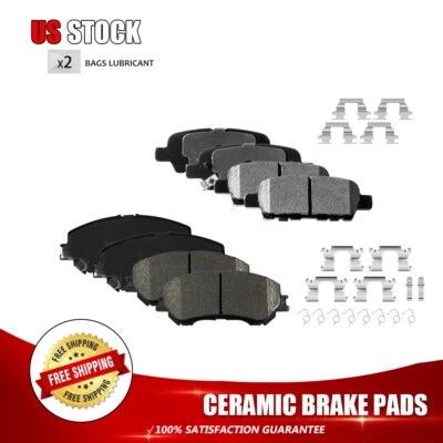 前后陶瓷刹车片适用于 2014 - 2020 年日产 Rogue 2017 - 2020 Rogue Sport — 第 1/4 张图片