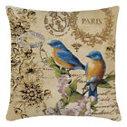 Vintage Victorian Bird Paris French Cushion Covers Flower Botanical Pillow Case