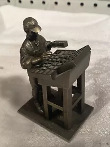 THE FRANKLIN MINT - 1974 Fine Pewter Collection - "The Printer" - 4" Tall - Bild 1 von 6