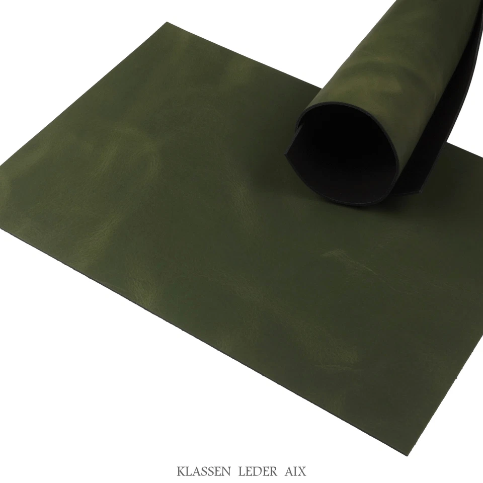 Rindleder Khaki Pull-Up Design A3 Stück Echt Leder 2,2 mm Dick Leather 136 - Bild 1 von 1