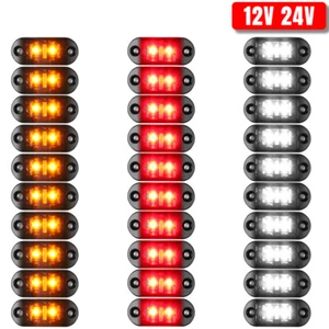Luces marcadoras de 2,5" LED remolque furgoneta espacio ovalado luz lateral ámbar rojo E4 - Imagen 1 de 18