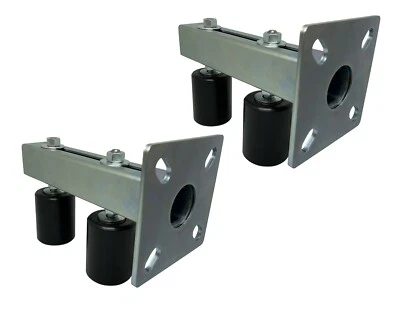 EAGLE ACCESS CONTROLS Adjustable 3" Black Guide Rollers for Sliding Rolling Gates Universal Fit Bolted