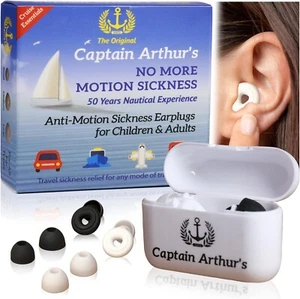 No More Motion Sickness Earplugs by Captain Arthur for Adults & Kids – Anti N... - Picture 1 of 6