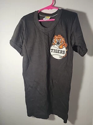 Vtg 60s Russell Southern Company Tigers Little League Baseball T Shirt S 35 35 - Image 1 of 4